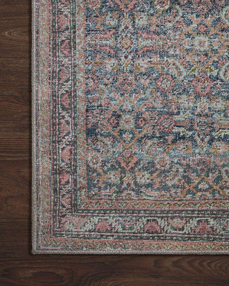 Loloi II Adrian Denim / Multi 2'-6" x 9'-6" Runner Rug