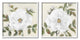 Beautiful Classic Painted Flower With Green Leaves, 2pc, each 12 x 12