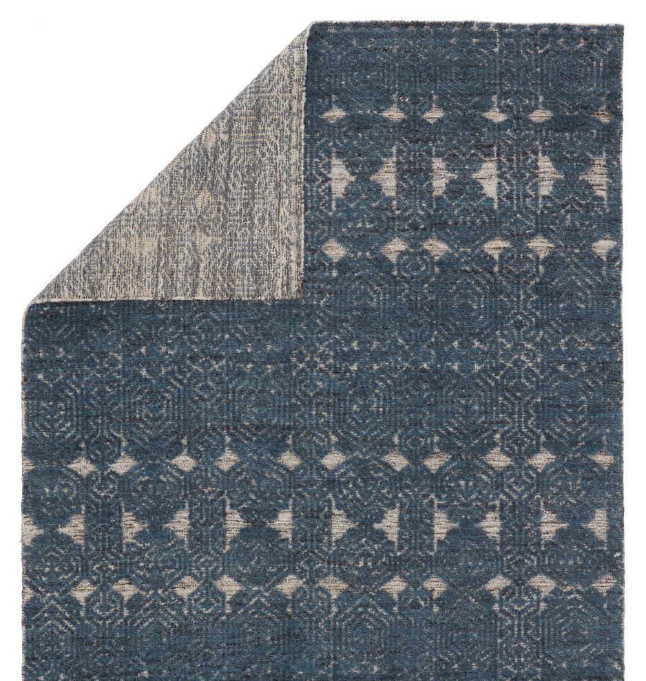 Jaipur Living Abelle Hand-Knotted Medallion Area Rug, Teal/White, 6'x9'
