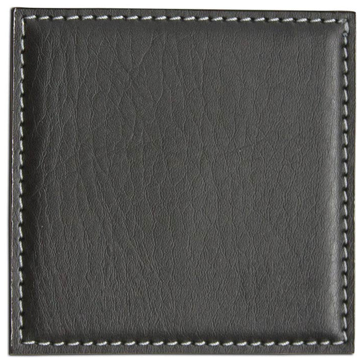 H1150, Black, Leatherette, Low, Profile, Coaster
