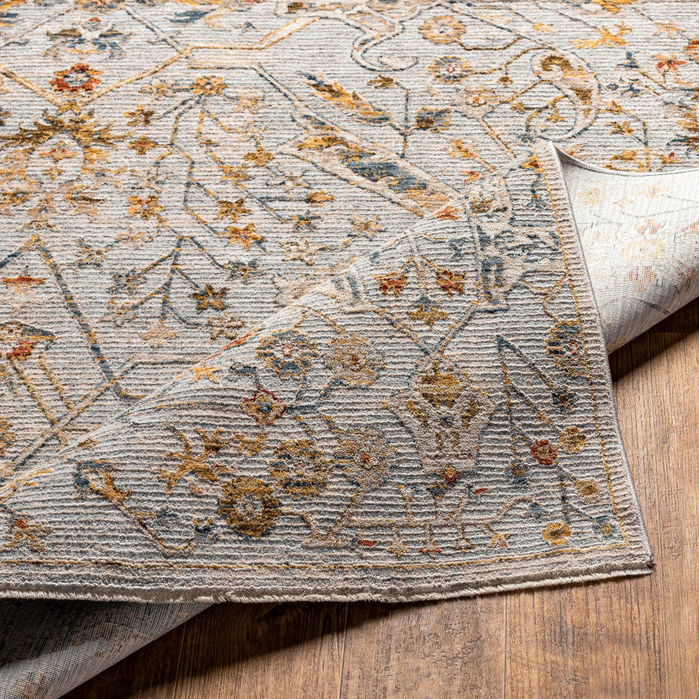 Reina REN-2301 Light Gray Machine Woven 2' x 3' Rug