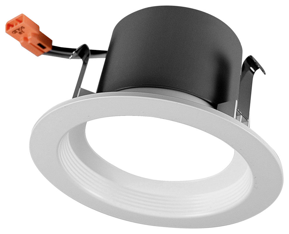 DCR4 LED Recessed Downlight Retrofit Light Fixture, White, Baffle, 2700k
