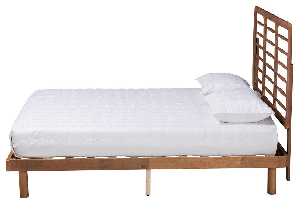 Micah Ash Walnut Platform Bed, Full