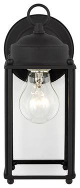 New Castle Large 1-Light Outdoor Wall Lantern, Black