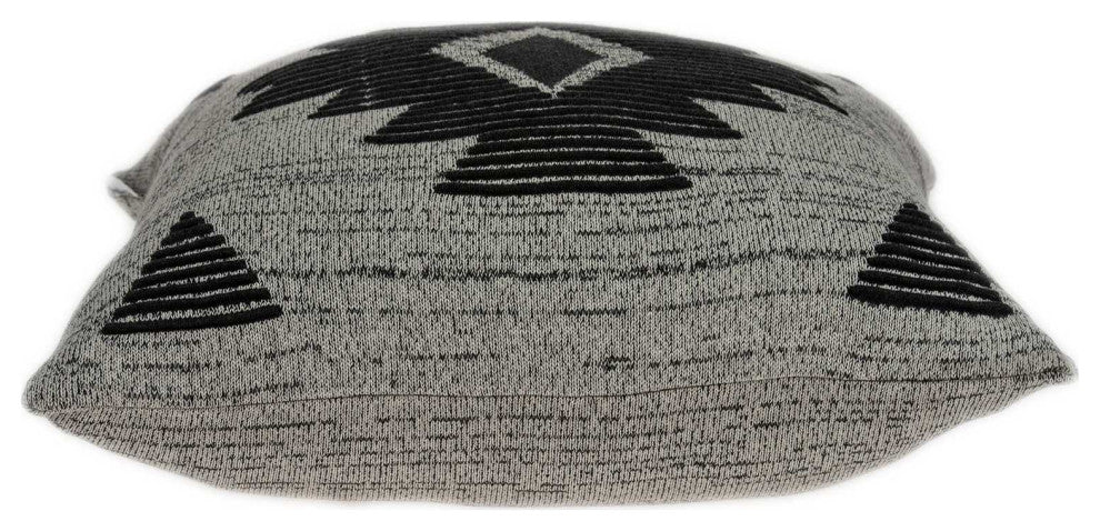 HomeRoots Square Southwest Gray Accent Pillow Cover