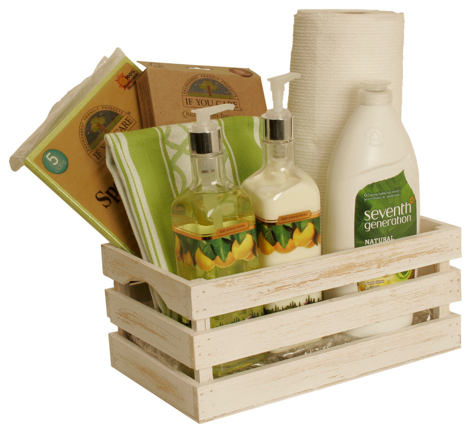 Wald Imports Whitewash Wood Decorative Storage Crates, Set of 3