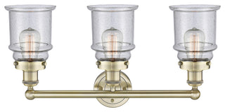 Canton 3-Light 24" Bath Vanity Light, Antique Brass Finish, Seedy Shade