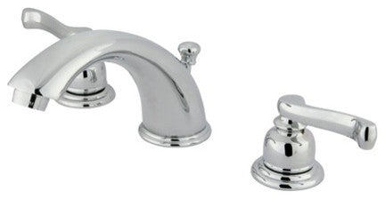 Kingston Brass Widespread Bathroom Faucet With Retail Pop-Up, Polished Chrome