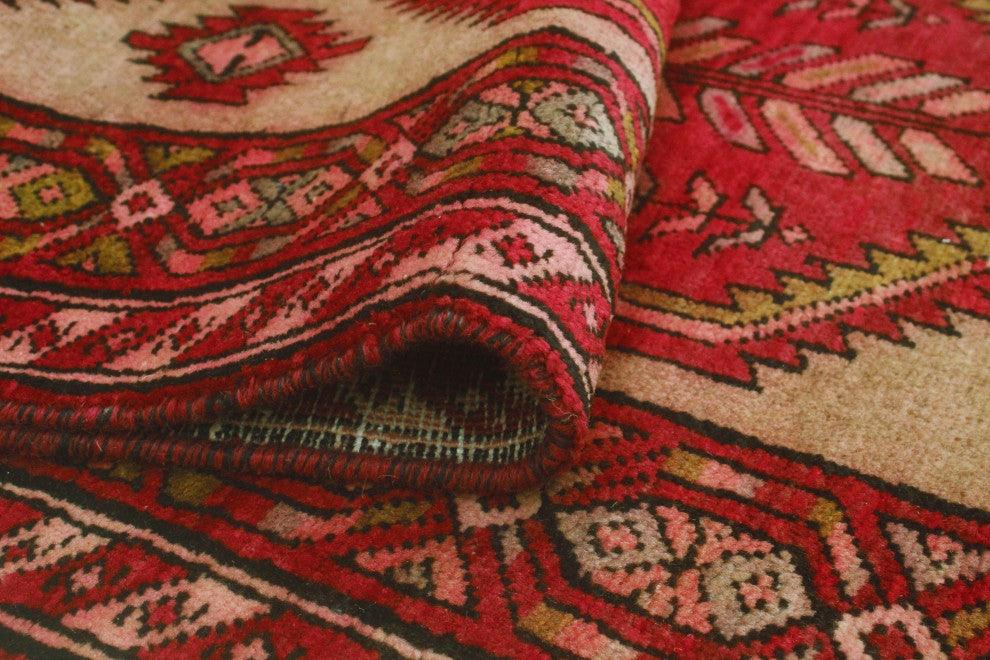 Fine Vintage Distressed Lucian Brown/Red Runner, 3'0x10'0