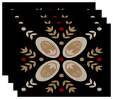 Decorative Holiday Placemat, Set of 4 Geometric, Black