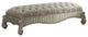 Acme VersaiLes Bench Ivory Fabric and Bone White