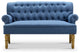 Hermosa Upholstered Settee, Navy, Linen