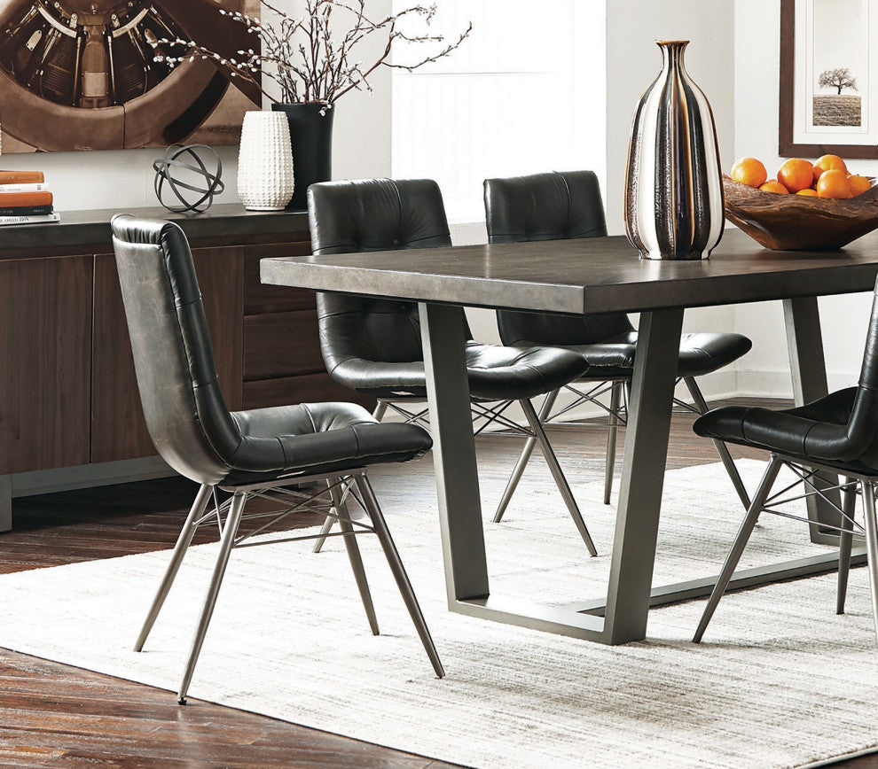 Dittnar Tufted Dining Chairs, Charcoal, Set of 4