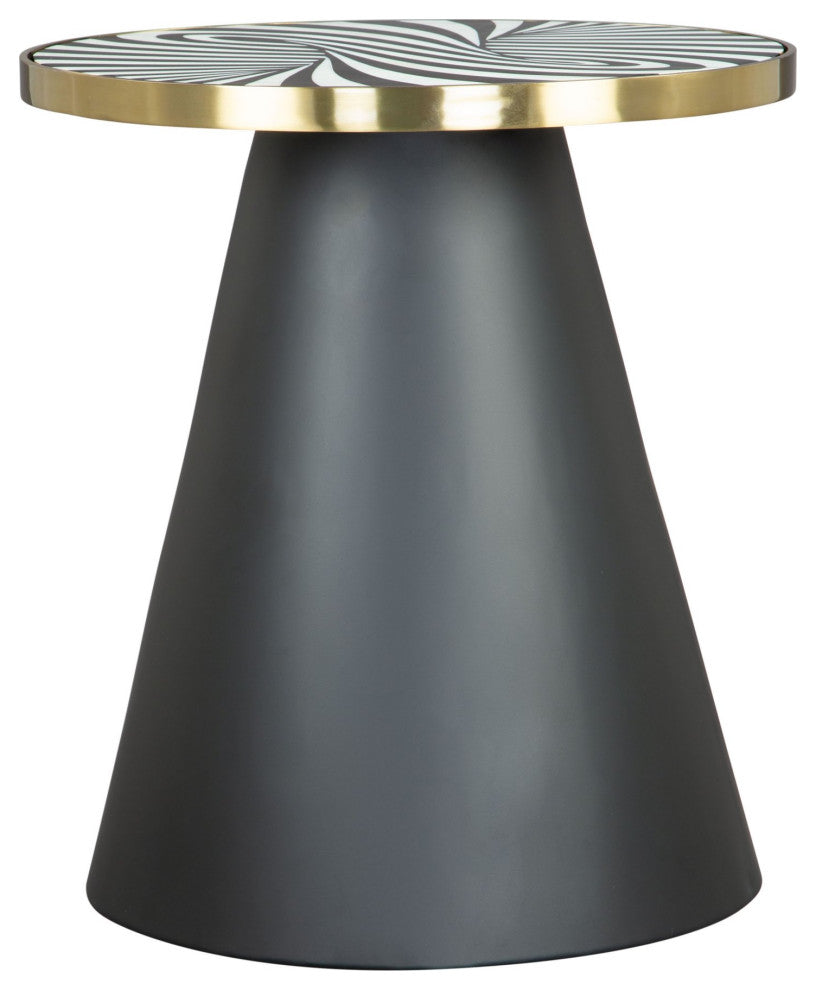 Sofa Side Table, Round, Metal Iron, Stainless, Black, Gold, Lounge Hospitality