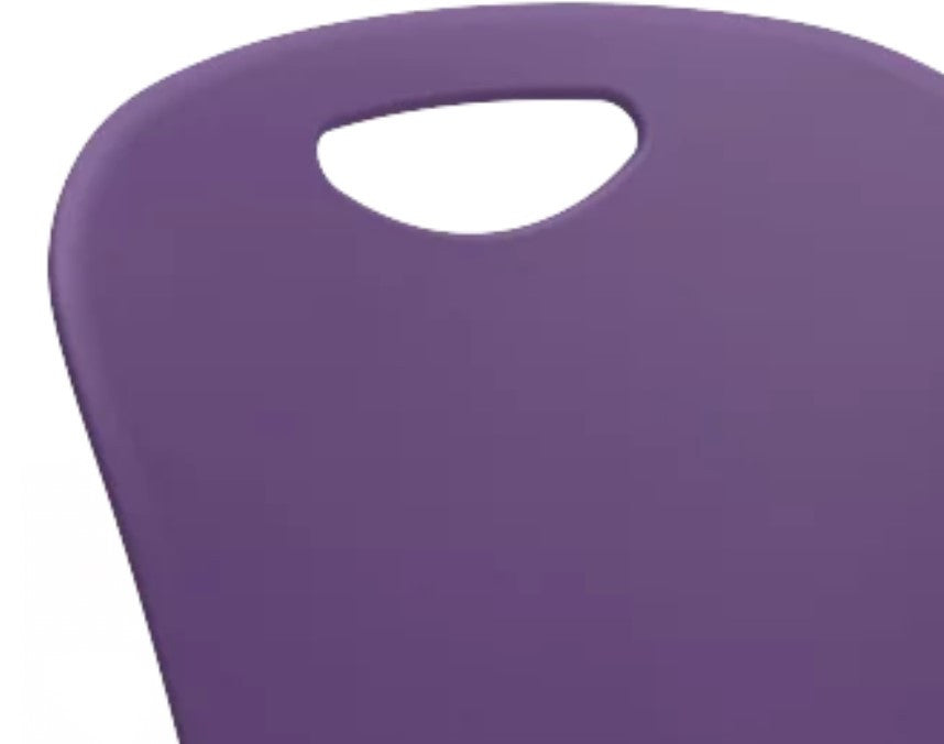 Modern Rocking Chair, Cantilever Chrome Base With Polypropylene Seat, Purple