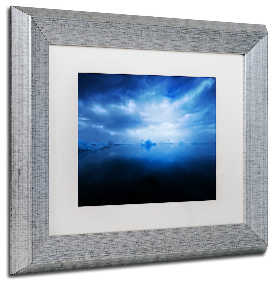 Philippe Sainte-Laudy 'Blue Ice' Matted Framed Art