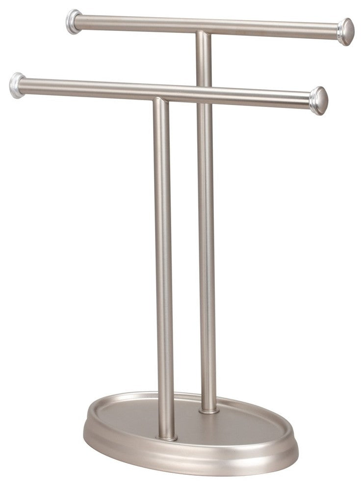 50001-2, Hand Towel Holder,, Satin Nickel, 13 1/2"High, Set of 2