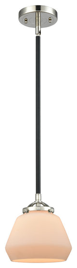 Fulton 1-Light Mini Pendant, Black Polished Nickel, Matte White