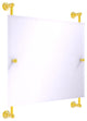 Carolina Landscape Frameless Rail Mounted Mirror, Polished Brass