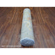 Cadet Gray Hand Knotted Natural Wool Afghan Peshawar Oriental Rug, 2'7"x8'3"
