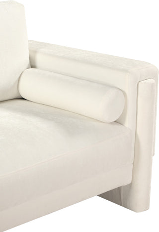 Madeline Chenille Fabric Upholstered Chair, Cream, Chair
