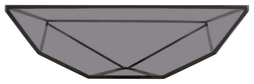 Modus Aria Smoked Glass and Polished Stainless Steel Console Tbl - Multi