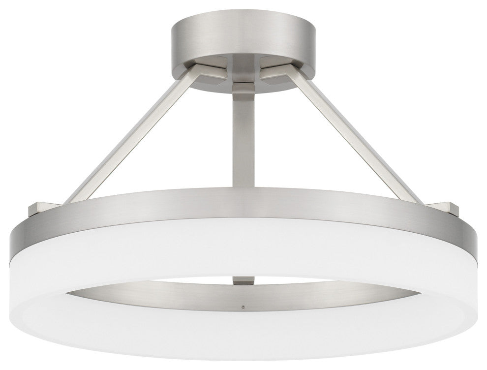 Quoizel PCOH1716 Cohen 16"W LED Semi-flush Ceiling Fixture - Brushed Nickel