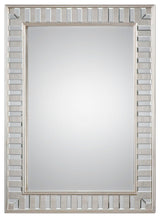 Uttermost Lanester Contemporary MDF Wood Leaf Mirror in Silver