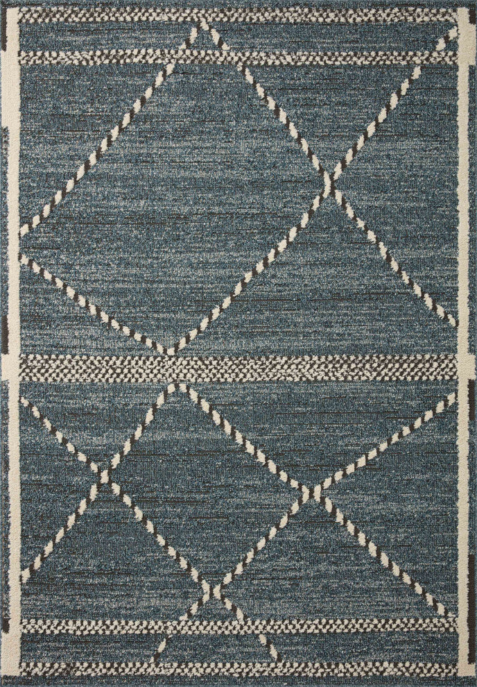 Loloi II Fabian Denim/Charcoal 7'10"x7'10" Square Area Rug