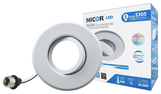 LED Adjustable Downlight Kit for 5" or 6" Housings, White, 4000k