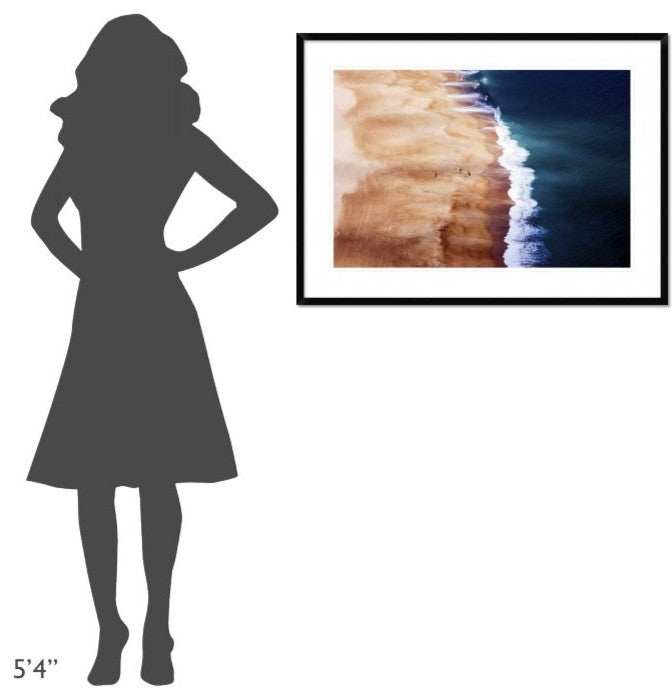"Silver Coast" Framed Digital Print by Cbomersphotography, 38"x28"