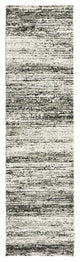 HomeRoots 8' Distressed Ash and Charcoal Abstract Indoor Runner Rug