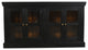 Peachtree 4-Door Mango Solid Wood Glass Sideboard in Charcoal Finish