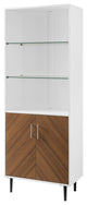 Hampton 68" Bookmatch Doors Two-Tone Hutch - Solid White