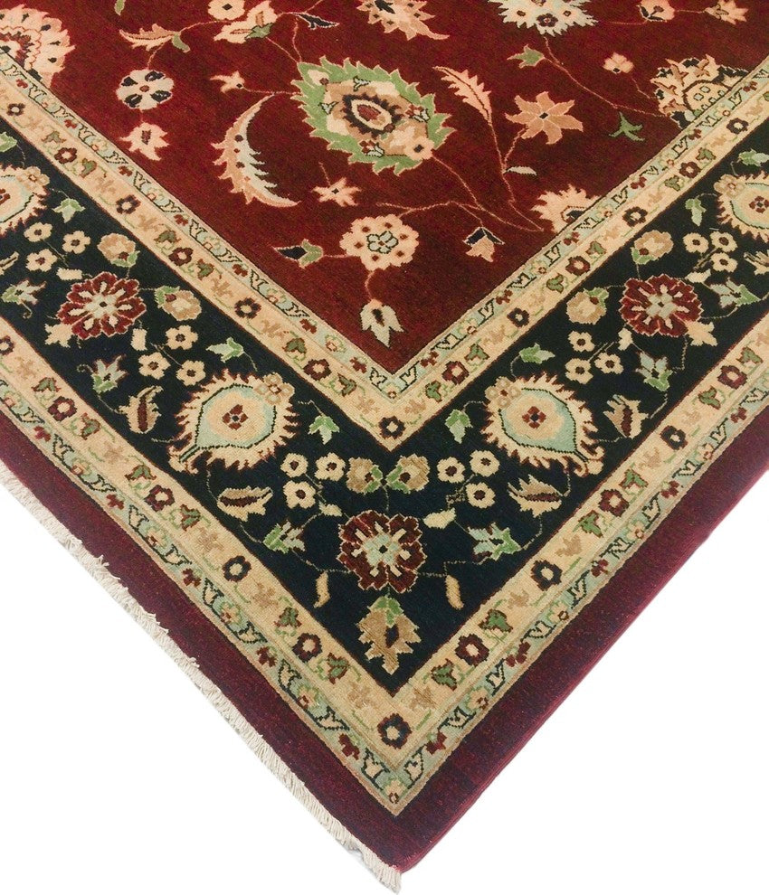 Peshawar Landon Red Hand-Knotted Rug, 10''0x13''10