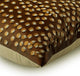 Sequins Embellished Brown Faux Leather & Suede 14"x14" Pillow Cover, Awestruck