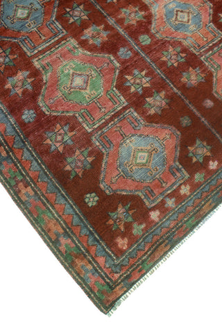 Vintage Distressed Husniye Burgundy/Rust Runner, 4'3 x 9'0