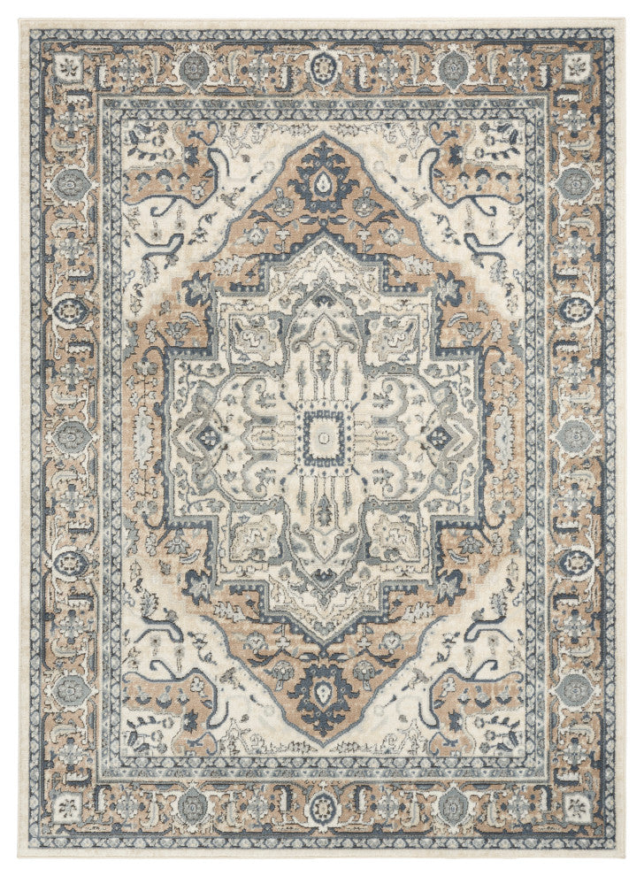 Nourison Quarry 3'9" x 5'9" Ivory Taupe Vintage Indoor Rug