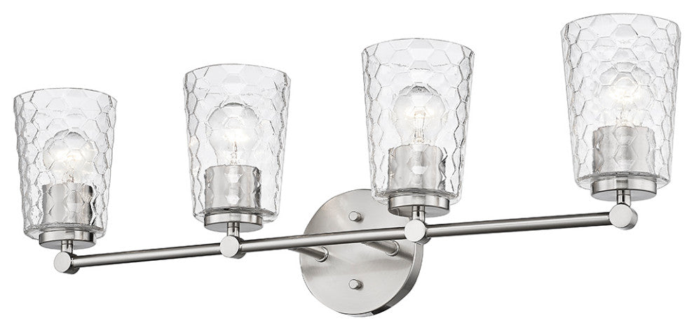 Ashli 4 Light 28" Brushed Nickel Vanity Light