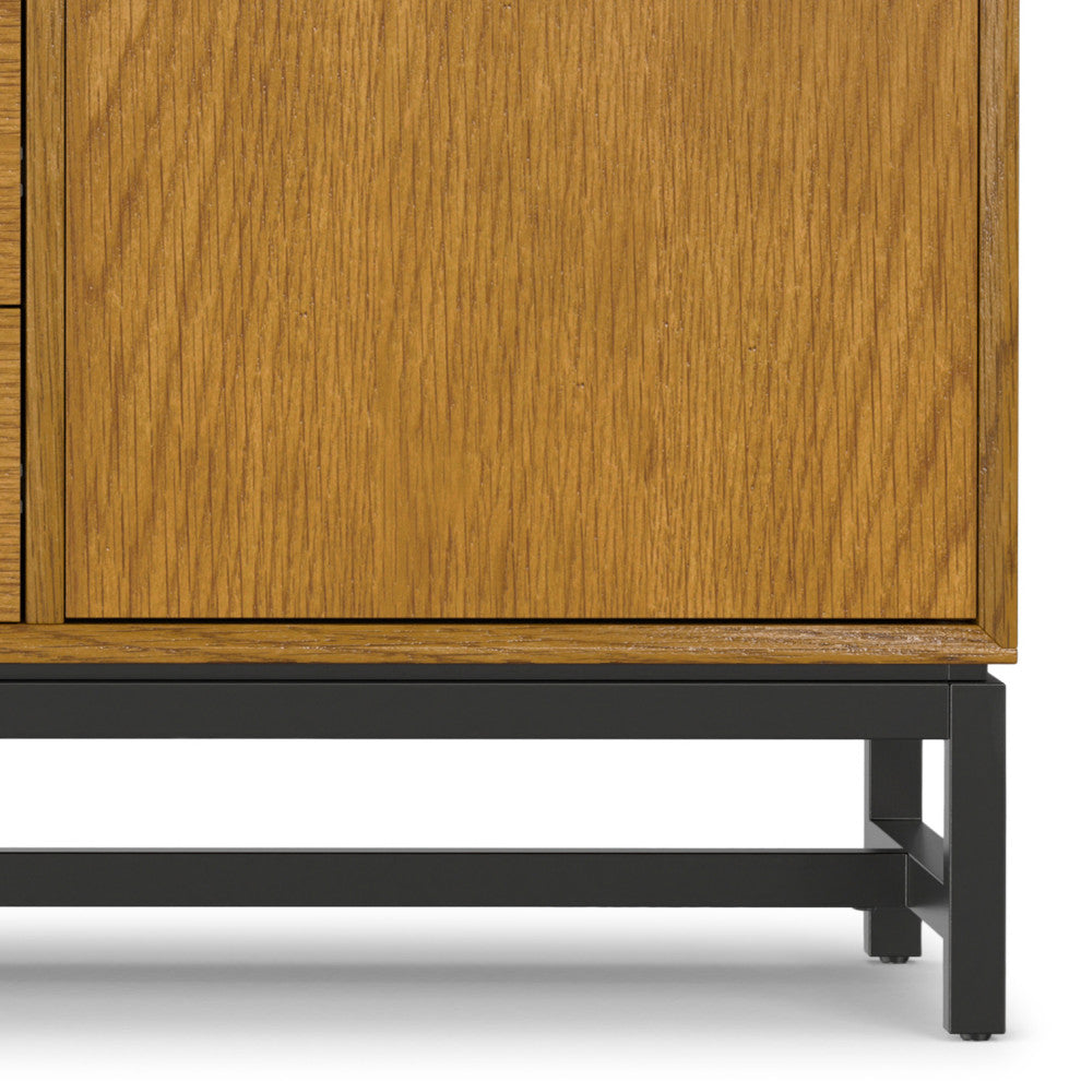 Banting Mid Century Sideboard With Centre Drawers, Oak Veneer