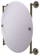 Prestige Skyline Round Frameless Rail Mounted Mirror, Antique Brass
