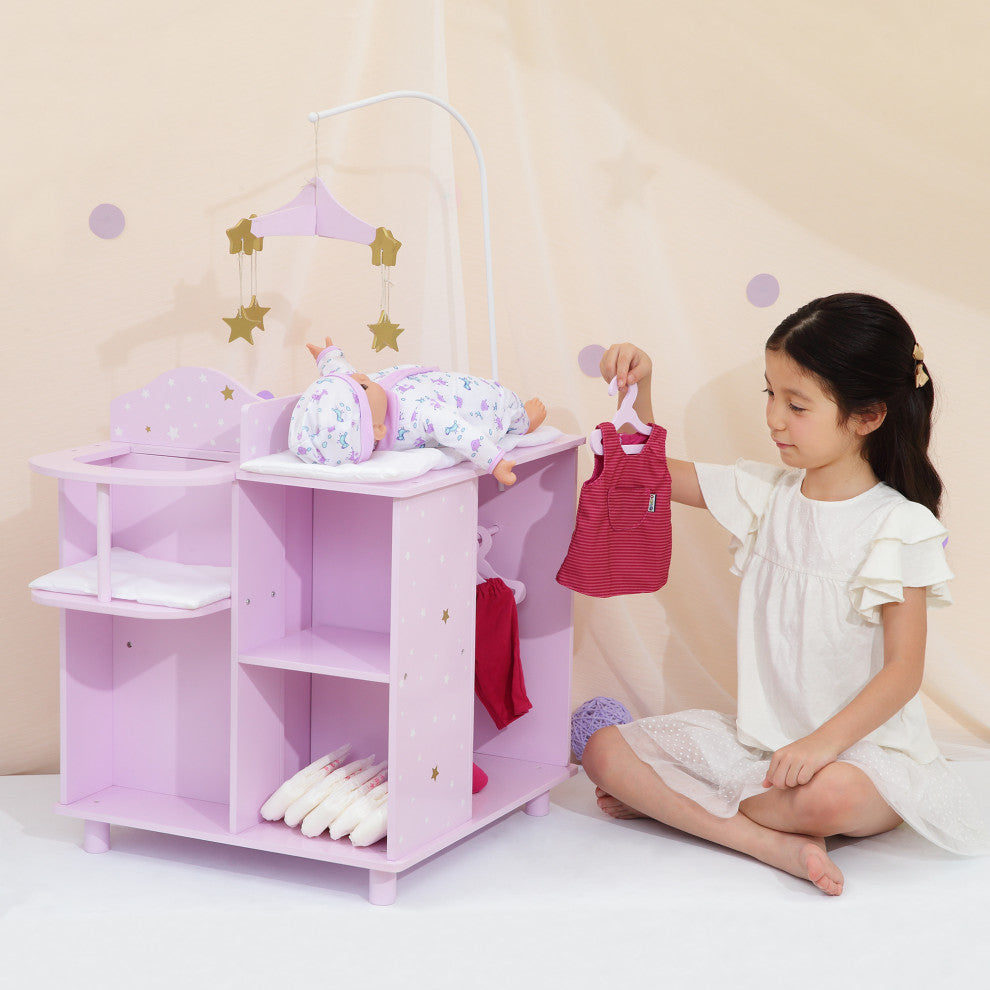 Stars Baby Doll Changing Station with Storage