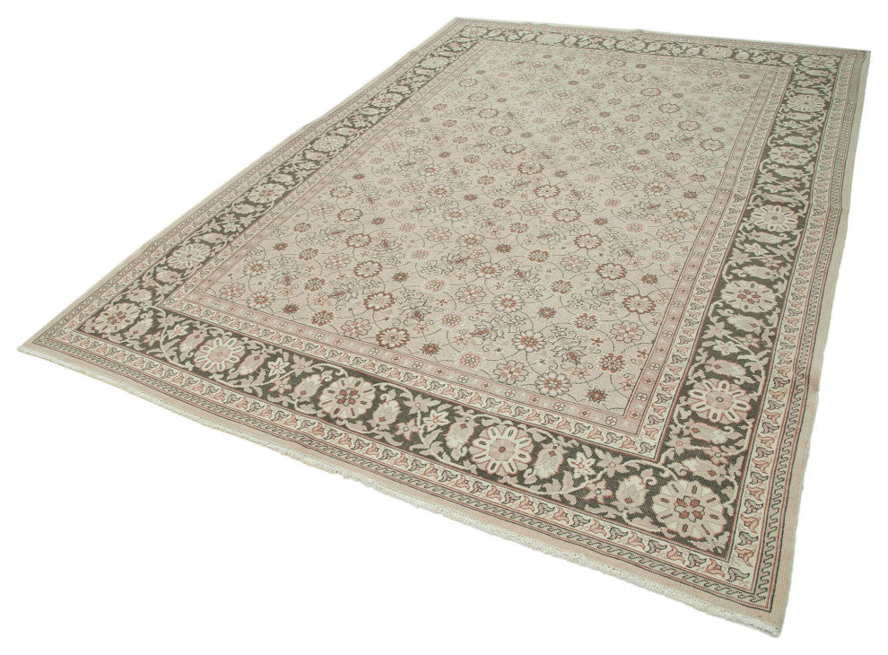 Rug N Carpet - Handmade Oriental 7' 2" x 10' 6" Pastel Oushak Area Rug
