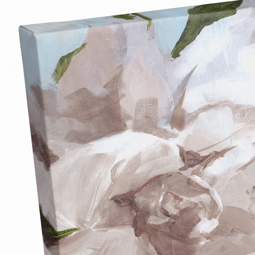 Neutral Painted Blooms 24x24 Canvas Wall Art