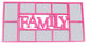 28.75" Pink "Family" Photo Picture Frame Hanging Collage