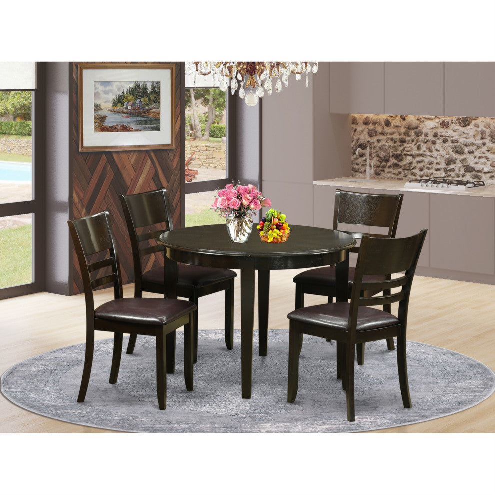 Boly5-Cap-Lc, 5-Piece Small Table Set, Dining Nook and 4 Chairs