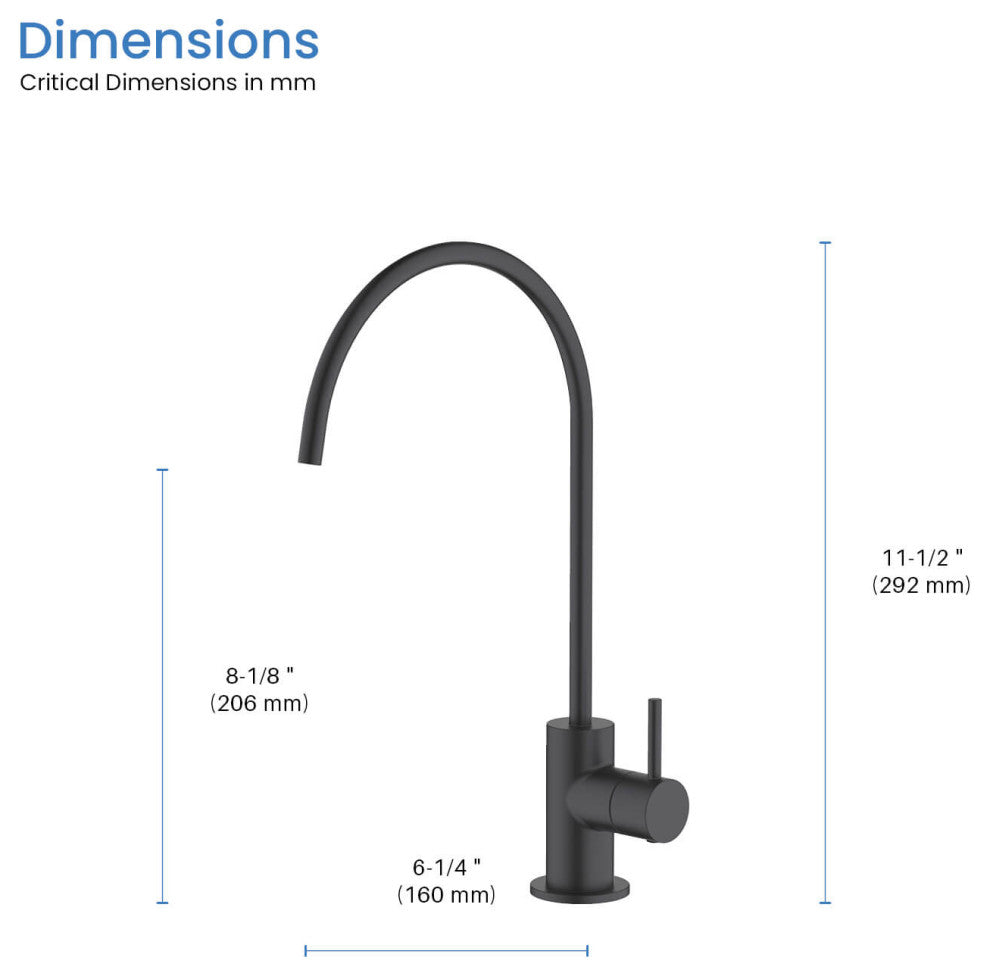 Circular Water Filtration Faucet, Matte Black