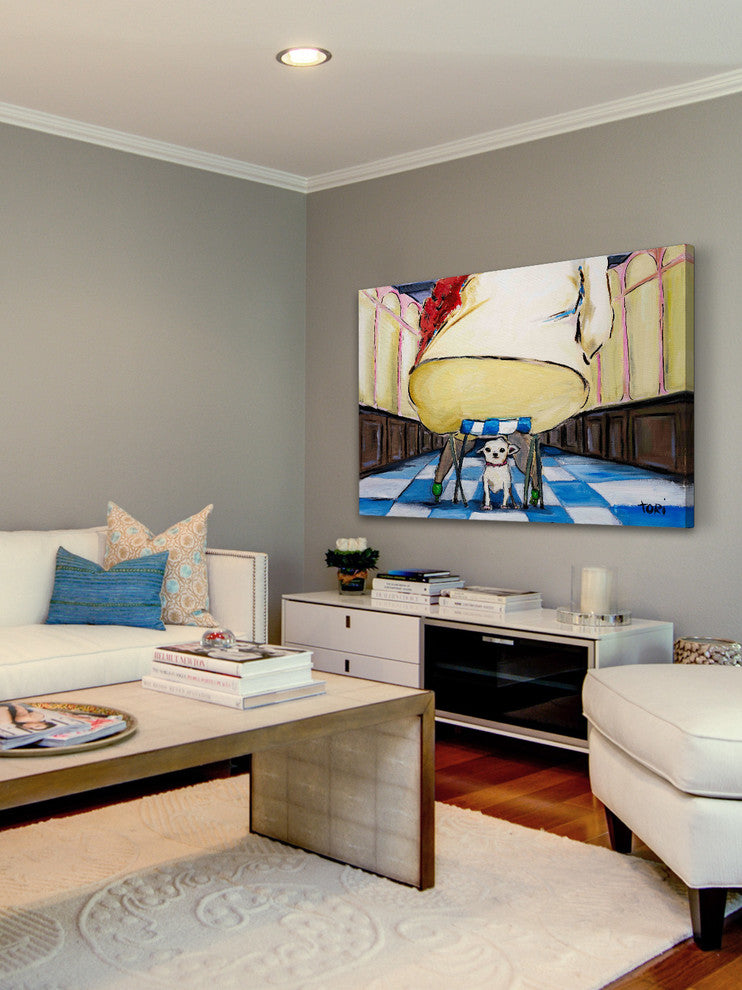 "Precarious" Painting Print on Canvas by Tori Campisi