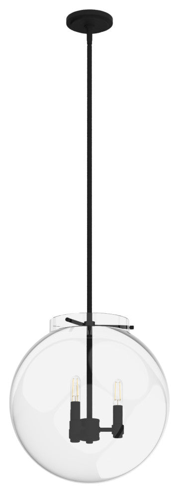 Sacha Natural Iron 3 Light Globe Pendant Ceiling Light Fixture