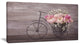 Ranunculus Flowers on Bicycle, Floral Canvas Art Print, 32"x16"